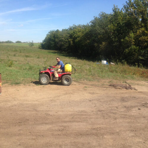 A Tale of a Four-Wheeler, a Harrow and Planting a ‘Cody’ Buffalo Grass Lawn